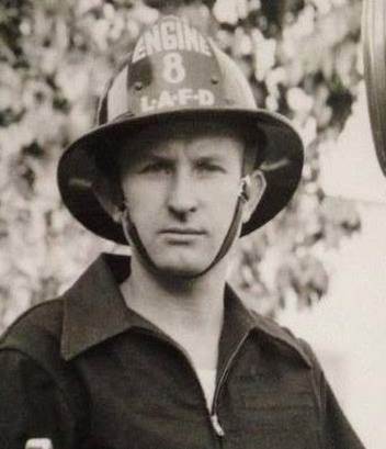 Joseph (Joe) Young, founder, as a rookie Los Angeles City firefighter